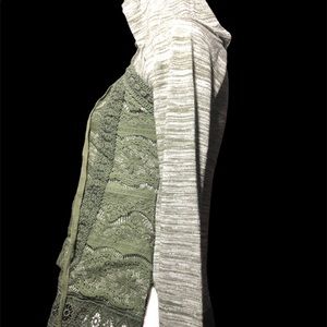 Lace detail belle du jour hooded sweatshirt
